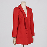 SUPER WHOLESALE | Dacre Back Cutout Flower Blazer In Red