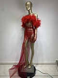 SUPER WHOLESALE | Satine Spaghetti Tulle Maxi Dress With Gloves