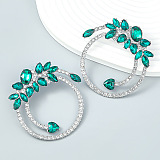SUPER WHOLESALE | Opal Crystal Circle Earrings