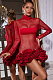 SUPER WHOLESALE | Nairi Long Sleeve Flower Mesh Mini Dress