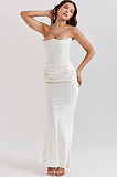 SUPER WHOLESALE |  Brander Floral Print Draped Mini Dress in White