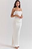 SUPER WHOLESALE |  Brander Floral Print Draped Mini Dress in White