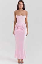 SUPER WHOLESALE |  Brander Floral Print Draped Mini Dress in Pink