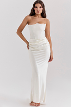 SUPER WHOLESALE |  Brander Floral Print Draped Mini Dress in White
