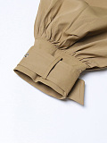 SUPER WHOLESALE |  Ruffled Sleeve Long Trench Coat