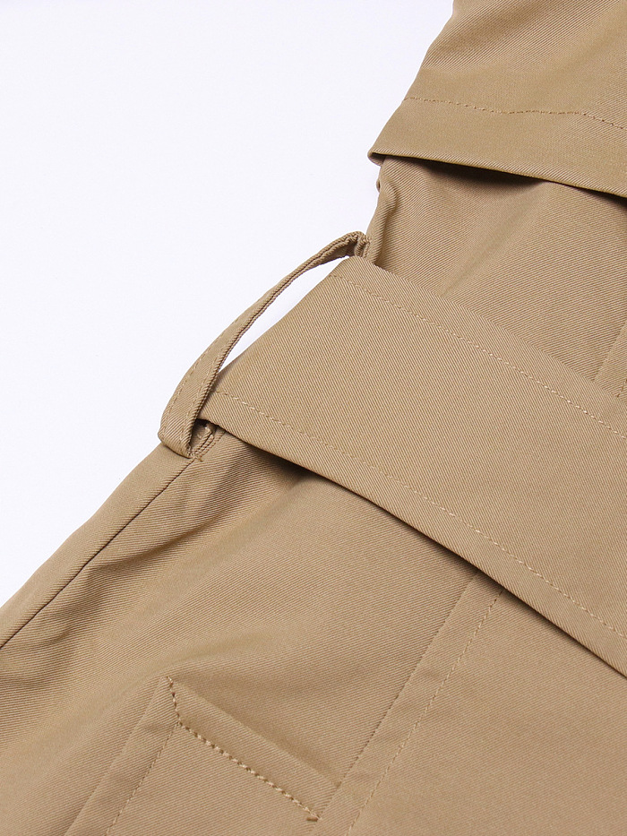 SUPER WHOLESALE |  Ruffled Sleeve Long Trench Coat