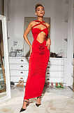 SUPER WHOLESALE | Pomeline Rose Bodycon Maxi Dress In Red