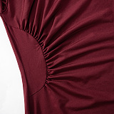 SUPER WHOLESALE |  Long Sleeve Ruched Mini Dress