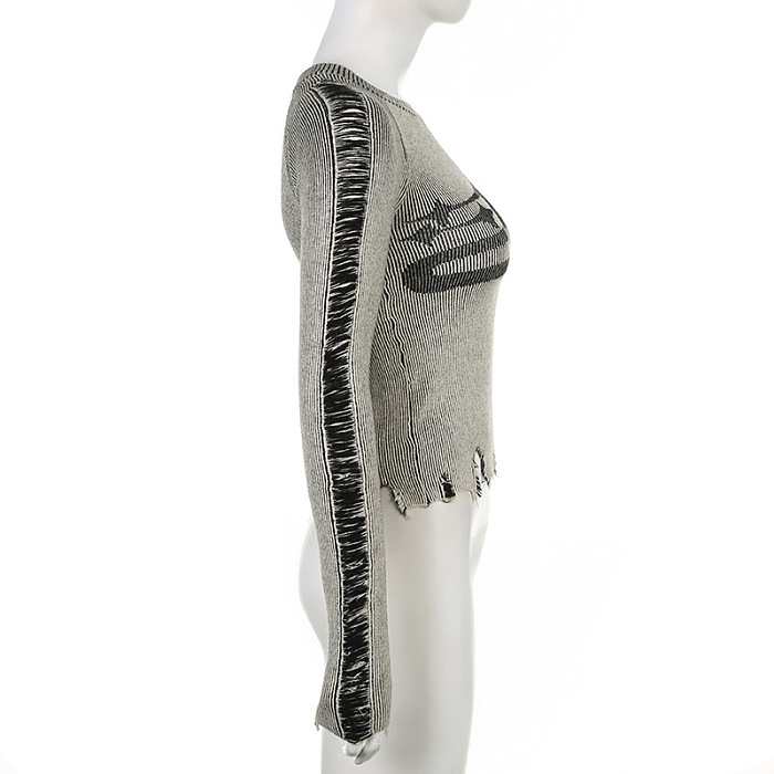 SUPER WHOLESALE | Crop Embroidered Sweater Top