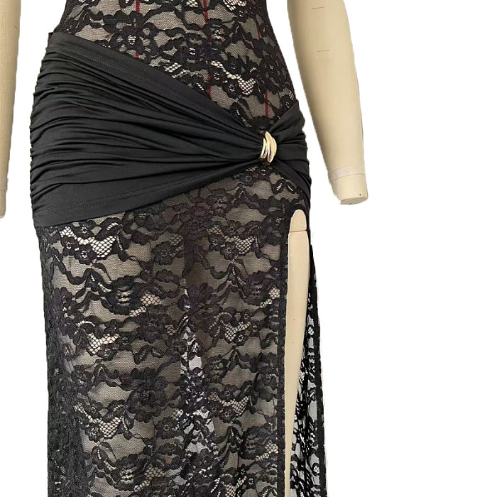SUPER WHOLESALE |  Lace Split Dress