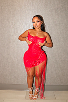 SUPER WHOLESALE | Alien superstar dress (red)