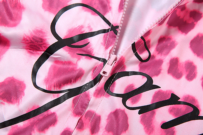 SUPER WHOLESALE | Leopard Hoodie Pants Set in Pink