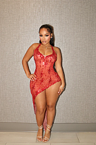 SUPER WHOLESALE | Crowned dress (red)