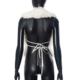 SUPER WHOLESALE | Furry Halter Top