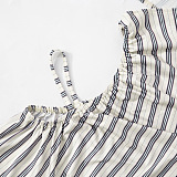 SUPER WHOLESALE | Cut-out Stripy Jumpsuit