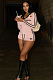 SUPER WHOLESALE | V Neck Stripy Shorts Set