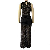 SUPER WHOLESALE |  Lace Split Dress