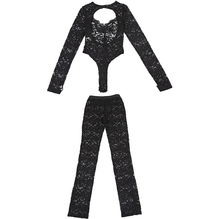 SUPER WHOLESALE | Lace Cut Out Pants Set