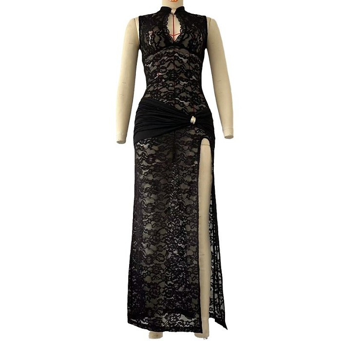 SUPER WHOLESALE |  Lace Split Dress