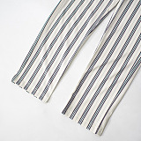 SUPER WHOLESALE | Cut-out Stripy Jumpsuit