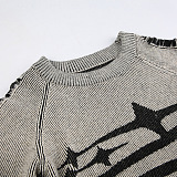 SUPER WHOLESALE | Crop Embroidered Sweater Top