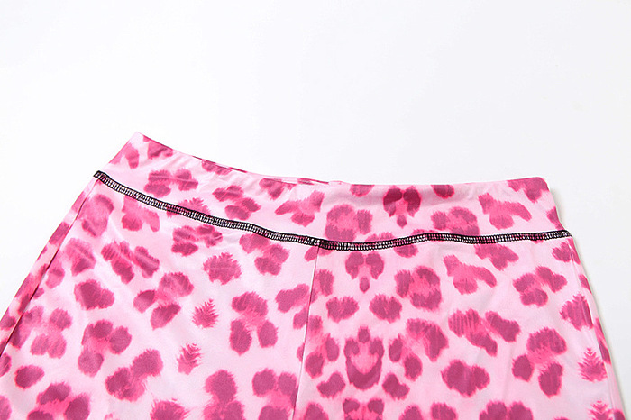 SUPER WHOLESALE | Leopard Hoodie Pants Set in Pink