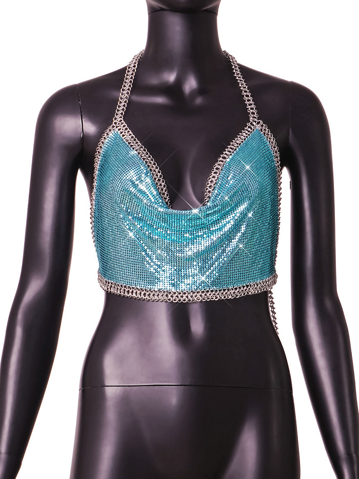 SUPER WHOLESALE |Chain Halter Leopard Tank