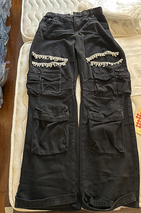 SUPER WHOLESALE | Over Size Cut Out Washed Pants