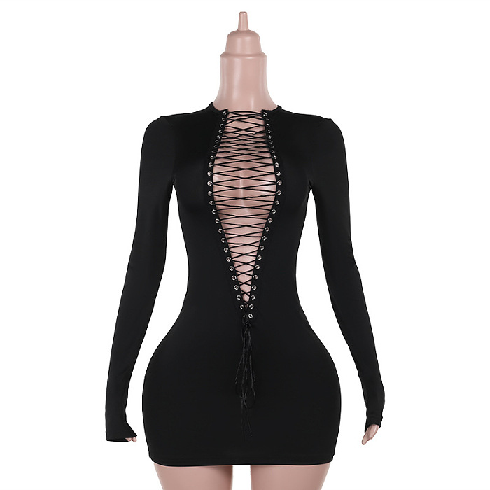 Lace Up Dress