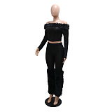 SUPER WHOLESALE | Lace Patchwork Pants Set