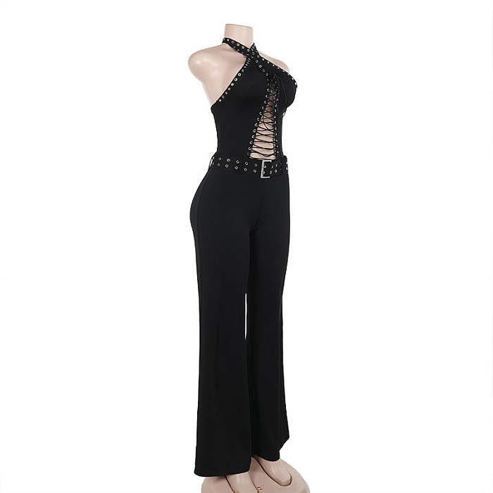 SUPER WHOLESALE | Lace Up Jumpsuit