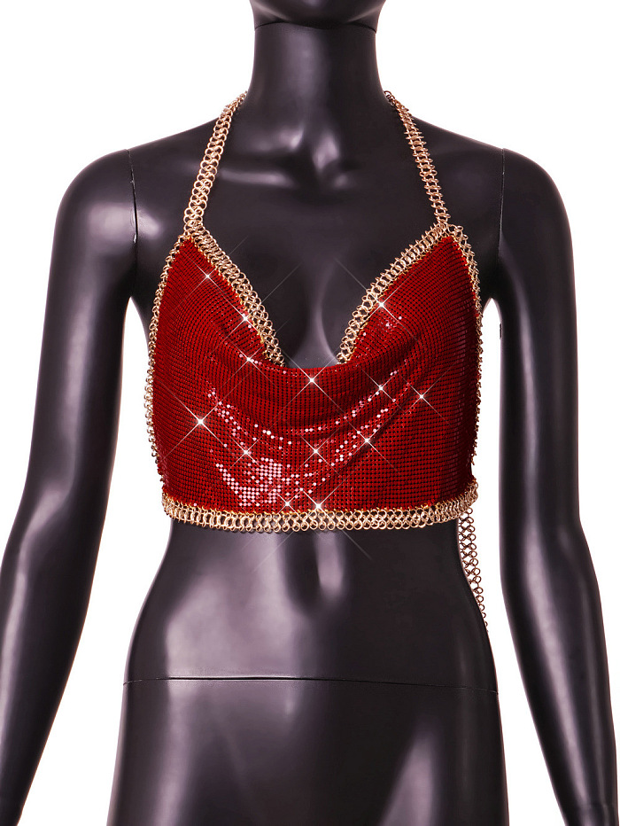 SUPER WHOLESALE |Chain Halter Leopard Tank