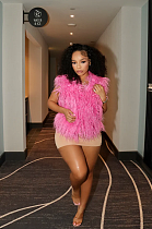 SUPER WHOLESALE | Fur Vest in Pink