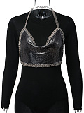 SUPER WHOLESALE |Chain Halter Leopard Tank