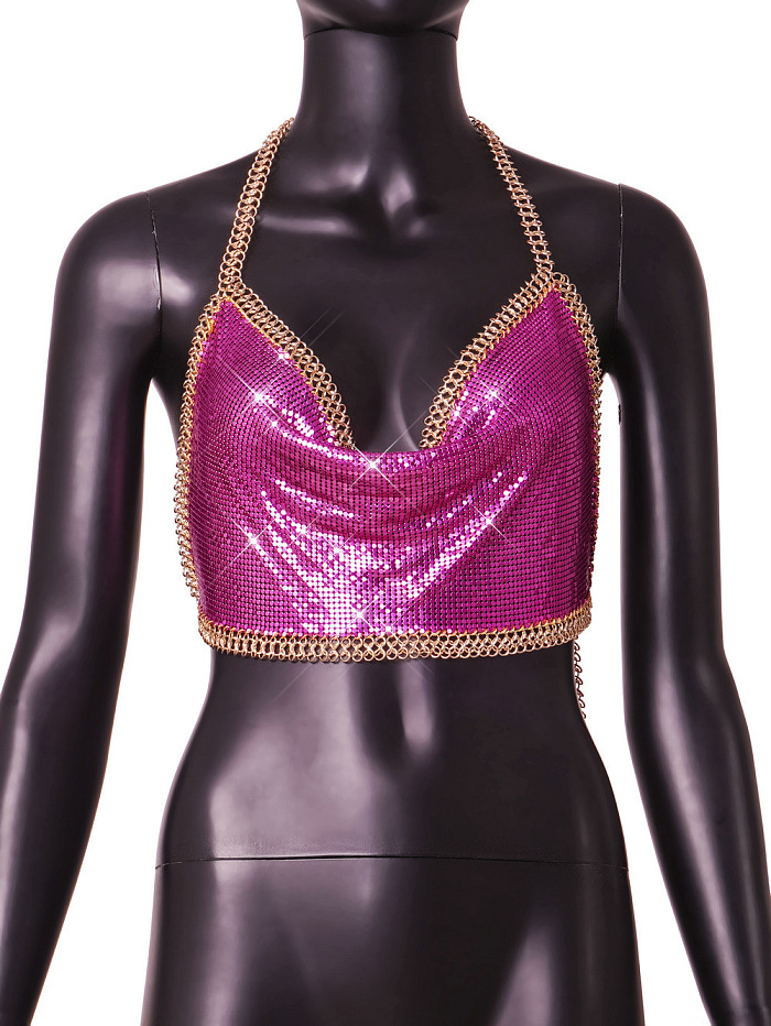 SUPER WHOLESALE |Chain Halter Leopard Tank