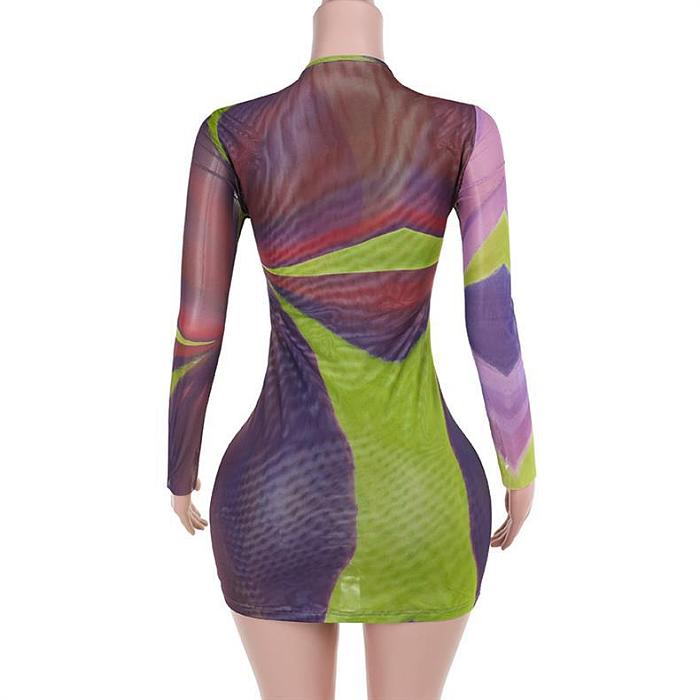 SUPER WHOLESALE | Cut-out Printed Dress