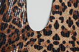SUPER WHOLESALE |  Leopard Halter Dress