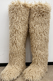 SUPER WHOLESALE |  Over-the-knee Teddy Boots