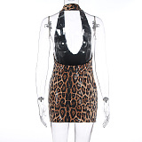SUPER WHOLESALE |  Leopard Halter Dress