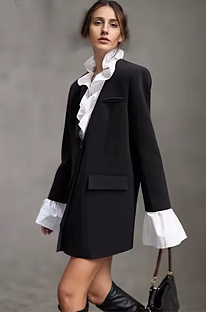 SUPER WHOLESALE | Wave Hem Blazer