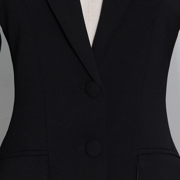 SUPER WHOLESALE | Cut-out Fitted Blazer Top
