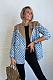 SUPER WHOLESALE | Patchwork Grid Oversize Blazer