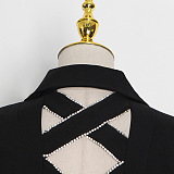 SUPER WHOLESALE | Cut-out Fitted Blazer Top