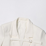 SUPER WHOLESALE| Buckle Designed Blazer