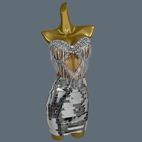 SUPER WHOLESALE |Bejeweled Dress(silver)
