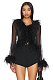 SUPER WHOLESALE| Feather See-through Top