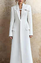 SUPER WHOLESALE| Buckle Designed Blazer Trench