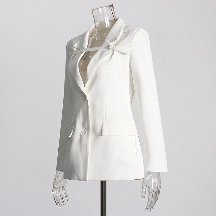 SUPER WHOLESALE| Buckle Designed Blazer
