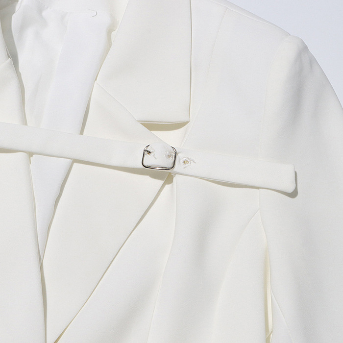 SUPER WHOLESALE| Buckle Designed Blazer