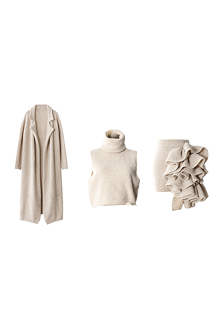 SUPER WHOLESALE | Turtle Neck Knitted Set with Coat